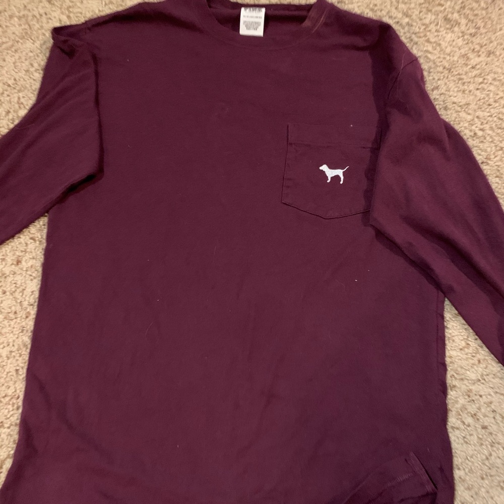 Maroon PINK long sleeve shirt